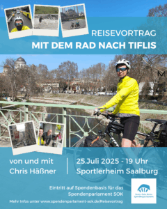 Mehr über den Artikel erfahren Reisevortrag zugunsten des Spendenparlaments