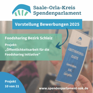 Mehr über den Artikel erfahren Vorstellung Bewerbungen 2025 – Foodsharing Bezirk Schleiz