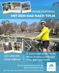 Mehr über den Artikel erfahren Reisevortrag zugunsten des Spendenparlaments in Bad Lobenstein