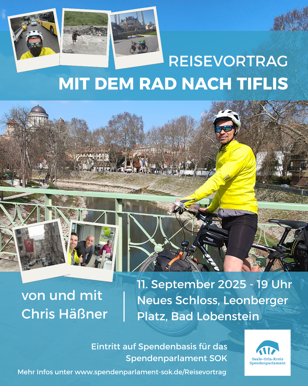 Du betrachtest gerade Reisevortrag zugunsten des Spendenparlaments in Bad Lobenstein