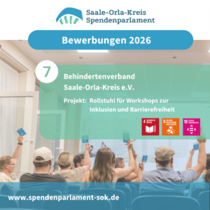Mehr über den Artikel erfahren Bewerbungen 2026 – (7) Behindertenverband Saale-Orla-Kreis e.V.
