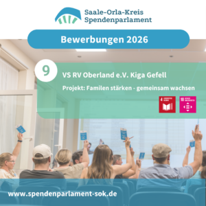 Mehr über den Artikel erfahren Bewerbungen 2026 – (9) VS RV Oberland e.V. Kiga Gefell